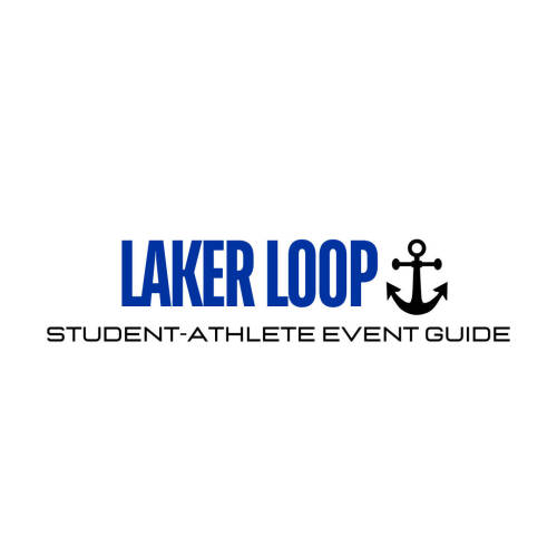 logo for laker loop - student-athlete event guide with an anchor